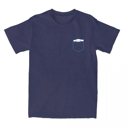 Vintage Cotton Pocket T-Shirt for Men Women