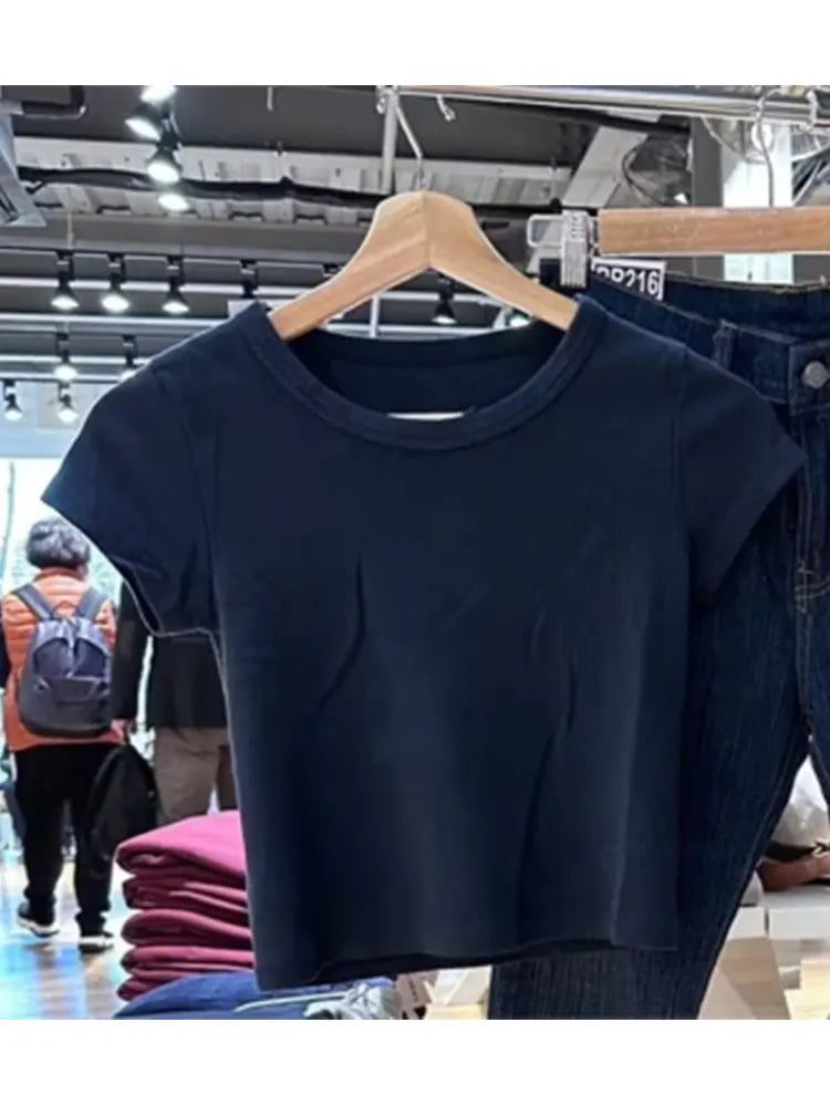 Chic White Cropped T-Shirt for Women