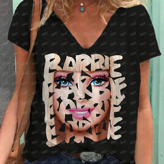 Stylish V-Neck Summer T-Shirt for Women