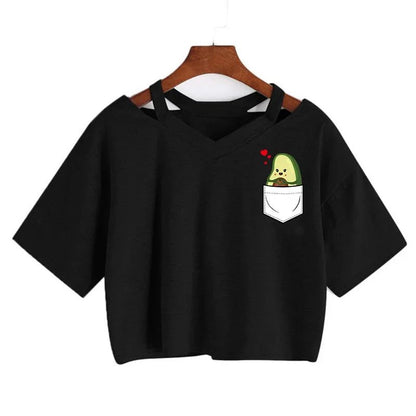 2024 Y2K Women's Cropped T-Shirt - Funny Graphic