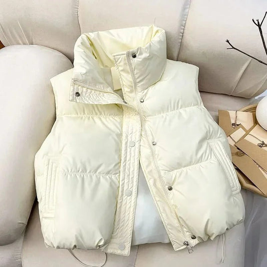 Women’s Warm Sleeveless Puffer Vest Jacket