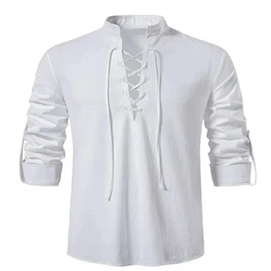 2023 Men's V-Neck Vintage Long Sleeve Shirt