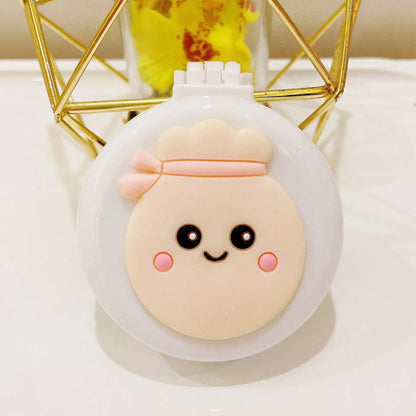Portable Cartoon Folding Hair Brush with Mirror