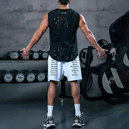 Men's Breathable Mesh Tank Top for Fitness