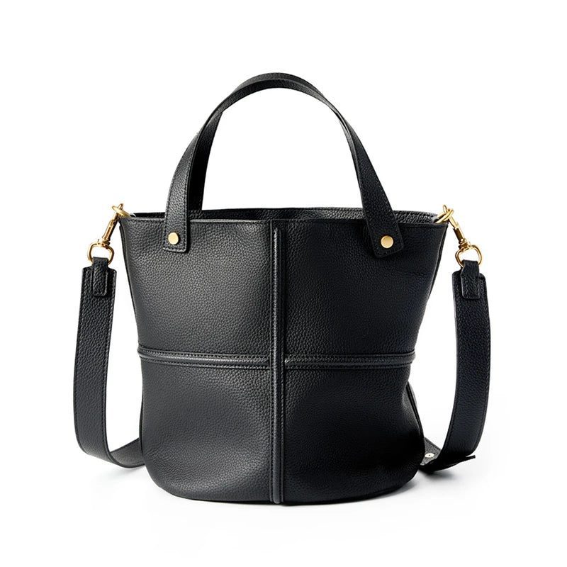 Genuine Leather Bucket Crossbody Bags for Women
