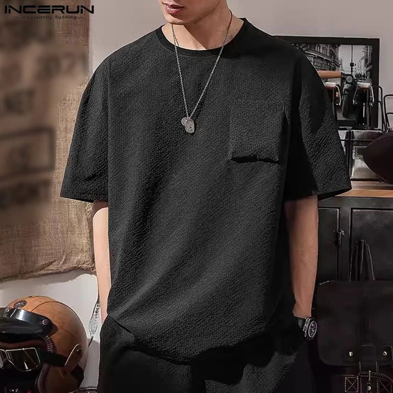 Men's Casual Pocket T-Shirt Summer Fashion