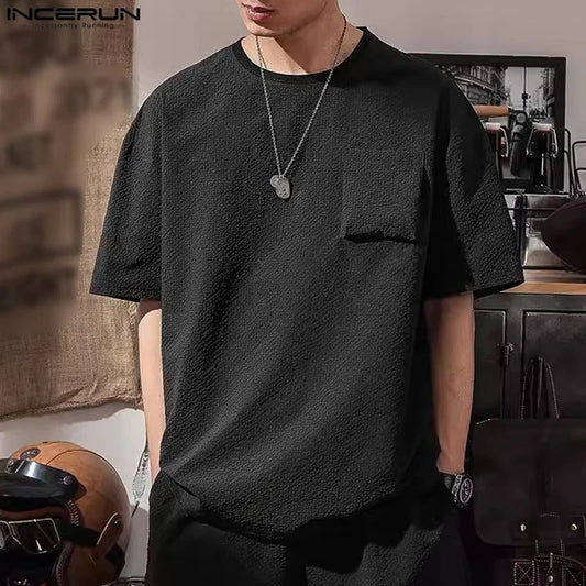 Men's Casual Pocket T-Shirt Summer Fashion