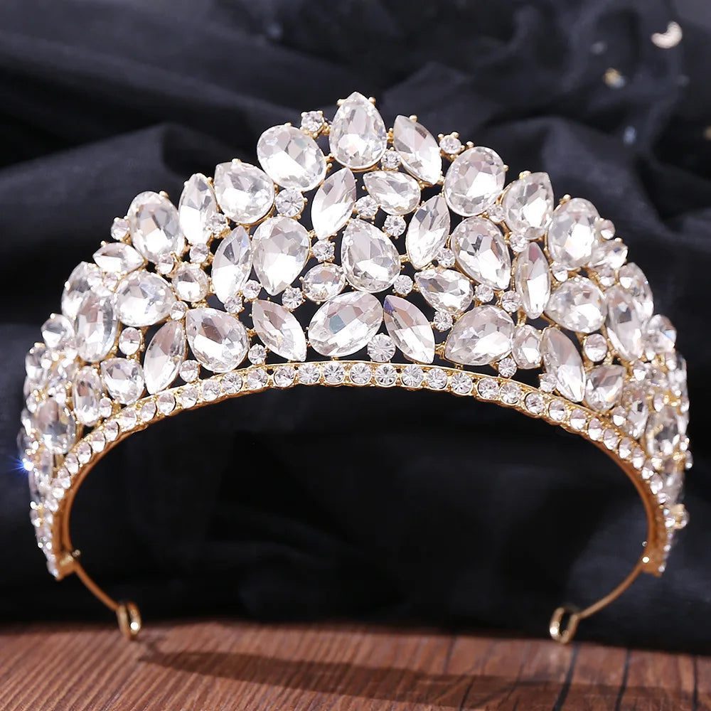 Luxury Crystal Tiara for Bridal Hair Jewelry