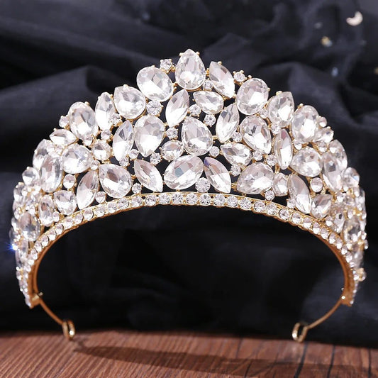 Luxury Crystal Tiara for Bridal Hair Jewelry
