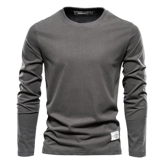 High-Quality Cotton Long Sleeve T-Shirt for Men