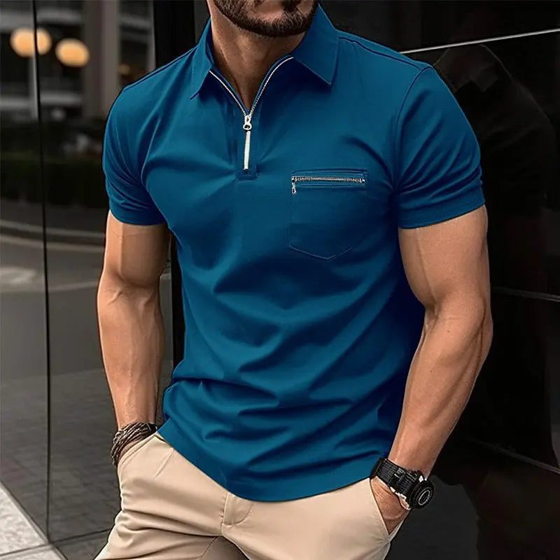 Men's Casual Short Sleeve Polo T-Shirt