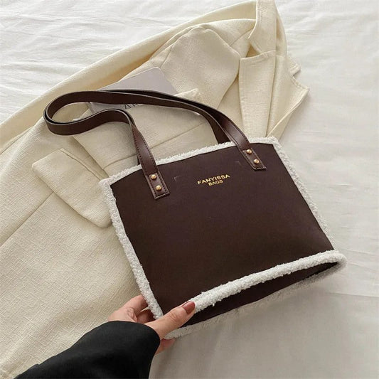 Large Capacity Suede Plush Shoulder Bag