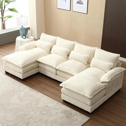 Modern 110” U-Shaped Sectional Sofa Couch