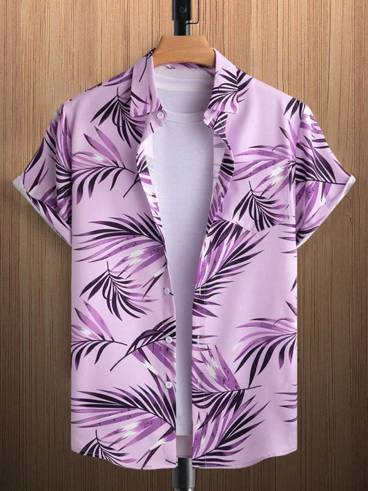 3D Printed Hawaiian Palm Tree Men's Shirt