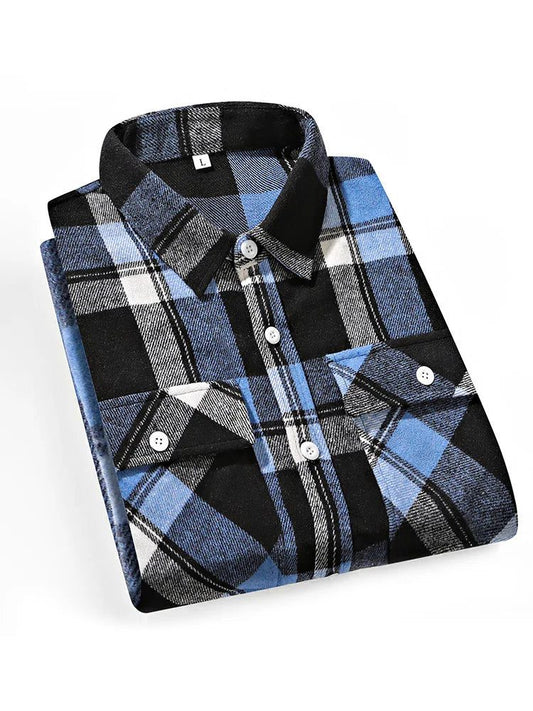 Plus Size Plaid Flannel Shirt for Men