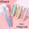 Portable 2-in-1 Anti-Static Folding Hair Brush