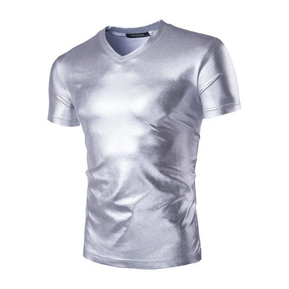 Stylish V-Neck Short Sleeve T-Shirt for Men