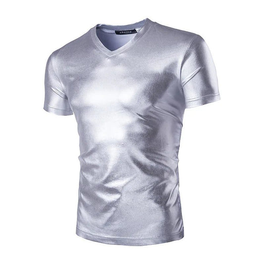 Stylish V-Neck Short Sleeve T-Shirt for Men