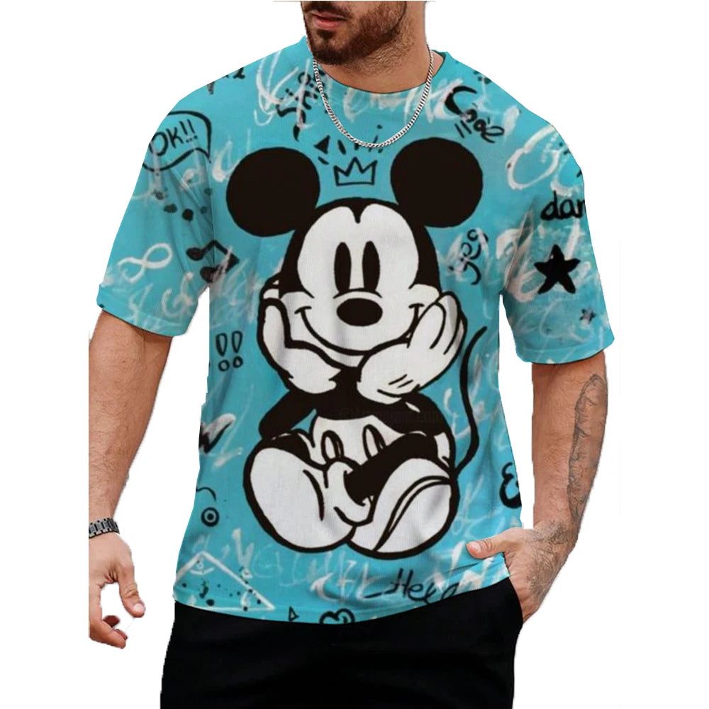 Men's Casual Mickey Mouse Cartoon T-Shirt