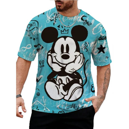 Men's Casual Mickey Mouse Cartoon T-Shirt