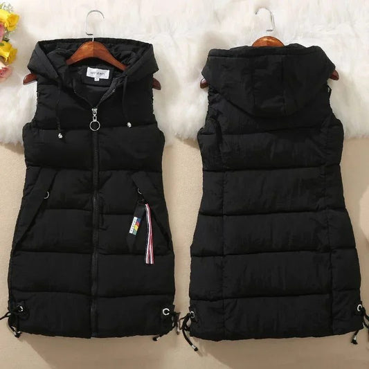 Women’s Hooded Puffer Vest Winter Coat