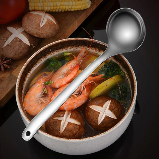 Elegant Long Handle Stainless Steel Soup Spoon
