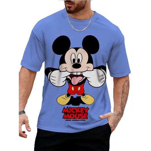 Men's Casual Mickey Mouse Cartoon T-Shirt