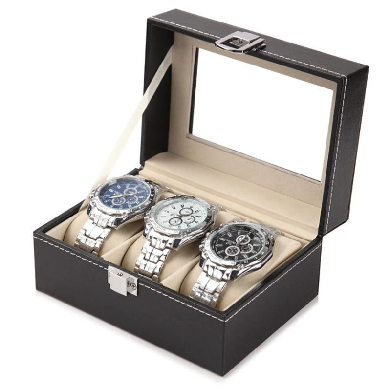 Travel Watch Organizer Case with Jewelry Storage