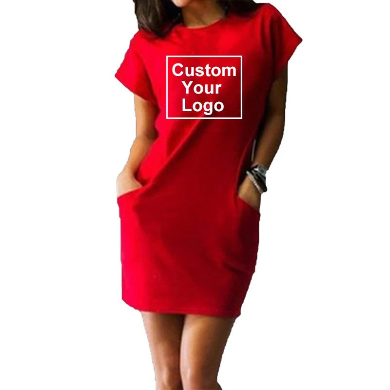 Custom Cotton T-Shirt Dress for Women Summer