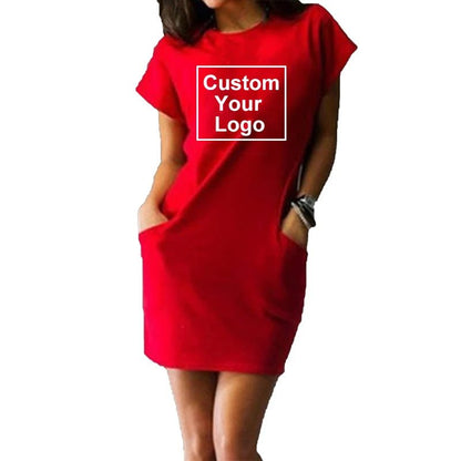 Custom Cotton T-Shirt Dress for Women Summer