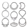 16G Surgical Steel Zircon Septum Clicker Jewelry