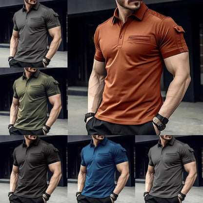 2024 Summer Casual Men's Pocket Polo Shirt