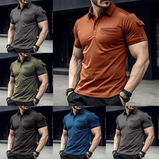 2024 Summer Casual Men's Pocket Polo Shirt