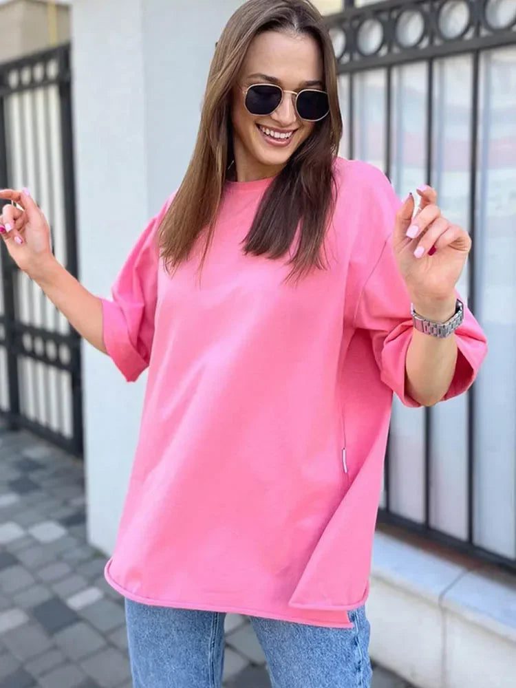 Trendy Oversized Cotton T-Shirts for Women