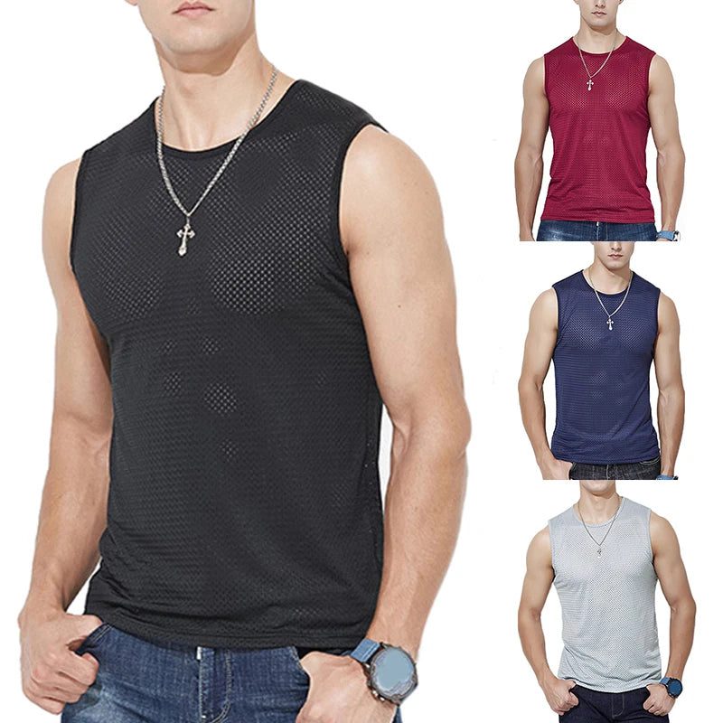 Breathable Mesh Tank Top for Men