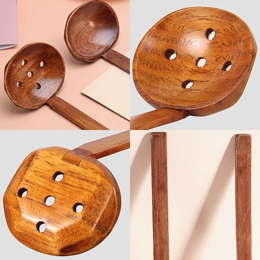 Eco-Friendly Slotted Bamboo Spoon for Cooking