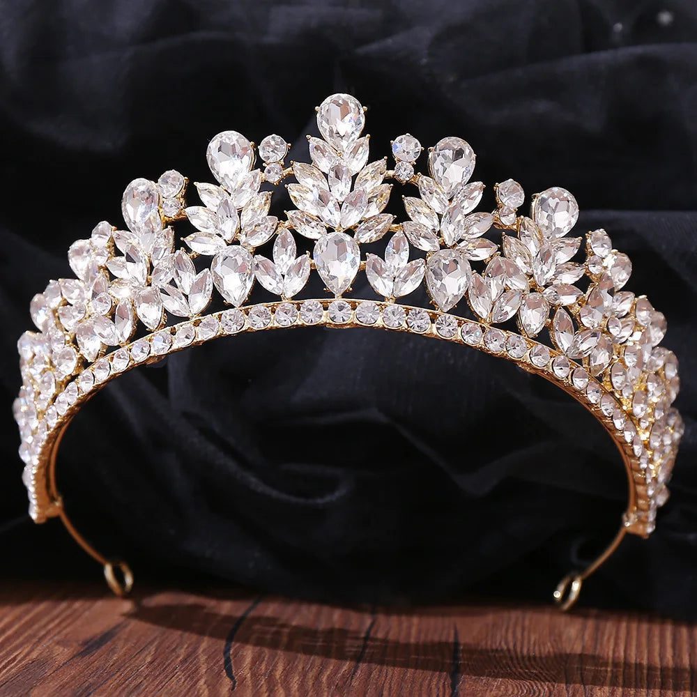Luxury Crystal Tiara for Bridal Hair Jewelry