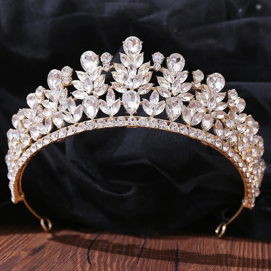 Luxury Crystal Tiara for Bridal Hair Jewelry