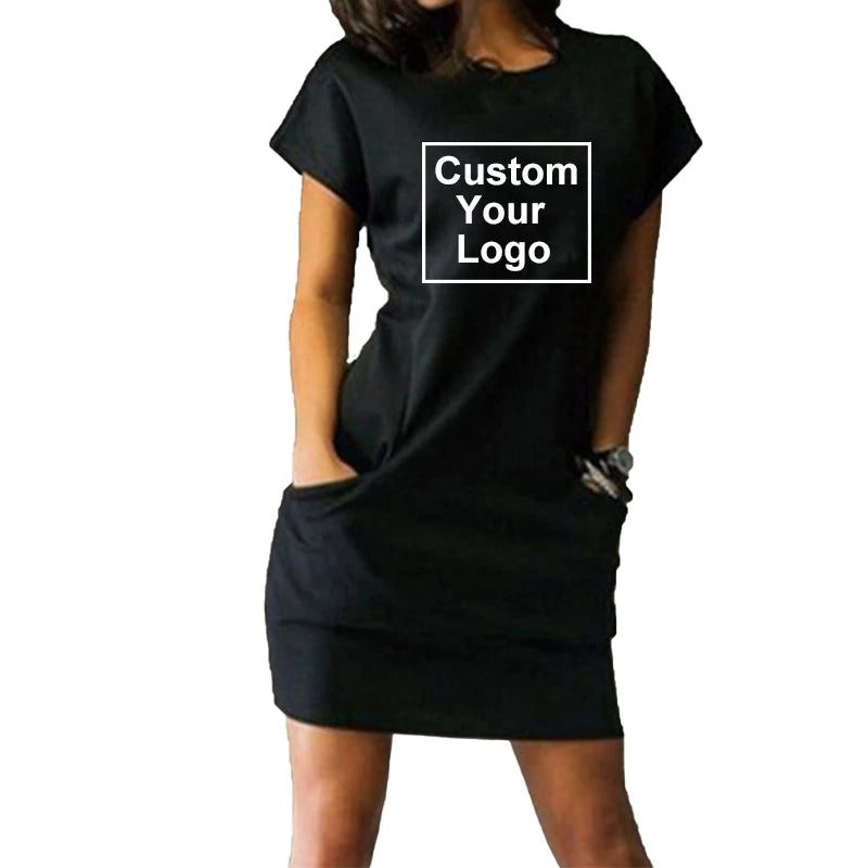 Custom Cotton T-Shirt Dress for Women Summer