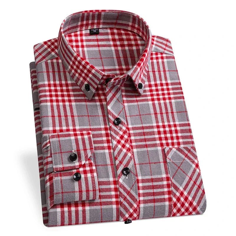 2024 Men's Plus Size Flannel Casual Shirts