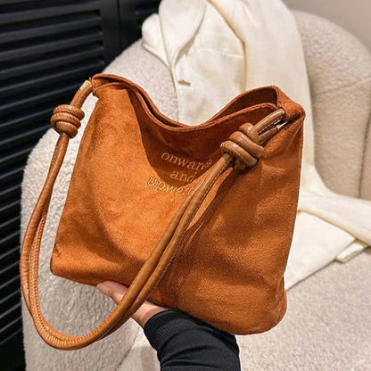 Large Capacity Suede Handbag for Women