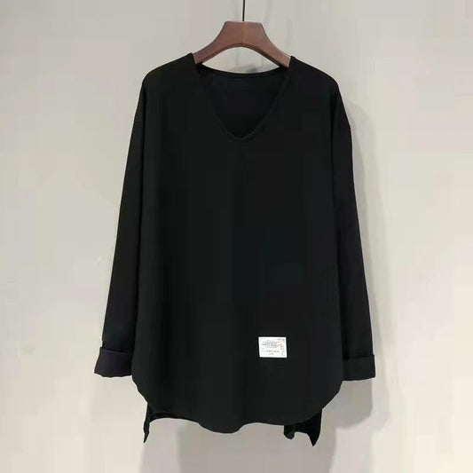 Trendy Oversized V-Neck Cotton T-Shirts for Women