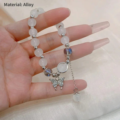 Vintage Y2K Pearl Bead Pentagram Bracelet