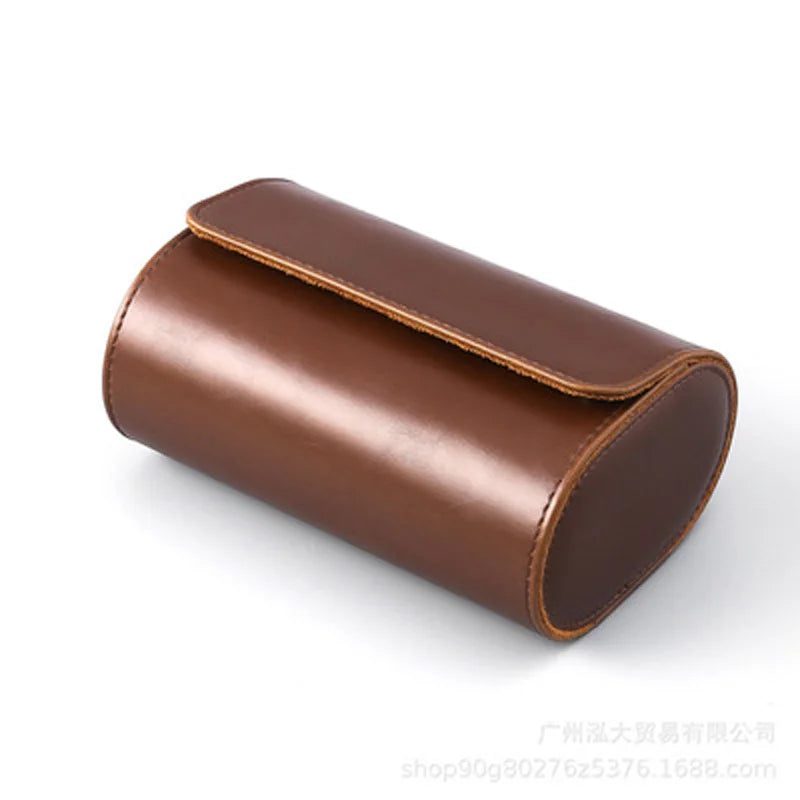Chic Vintage Leather Watch Travel Case