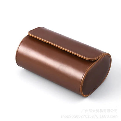Chic Vintage Leather Watch Travel Case
