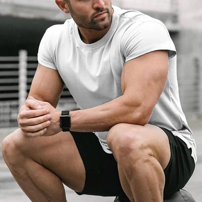 Men's Cotton Gym T-Shirts for Summer Fitness