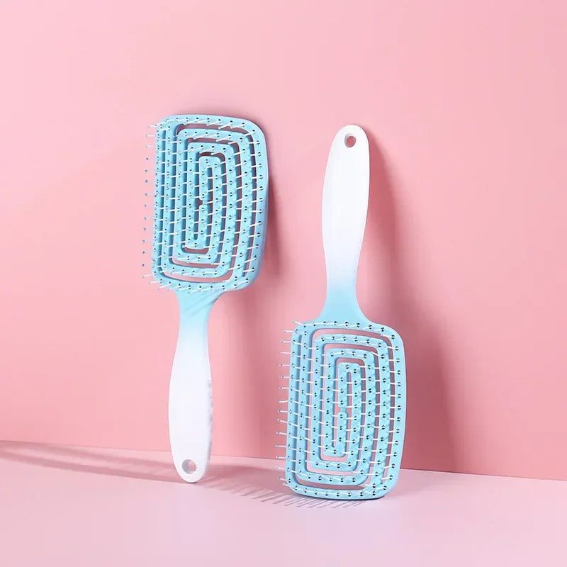 Gradient Color Detangling Comb for Curly Hair