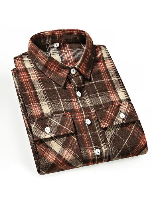 Plus Size Plaid Flannel Shirt for Men