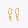 925 Sterling Silver Cowboy Boots Earrings Jewelry