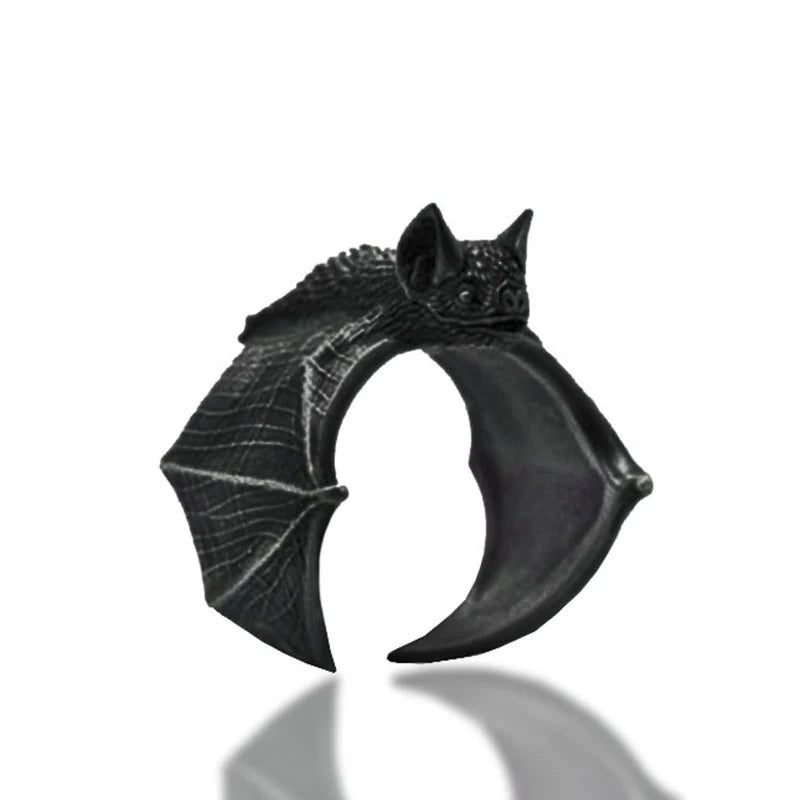 Vintage Gothic Dragon Bat Rings for Women